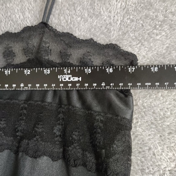 Vtg Flair Nylon Satin Lace Slip Dress Nightgown Size M Whimsigoth‎ Union Made - Picture 10 of 14